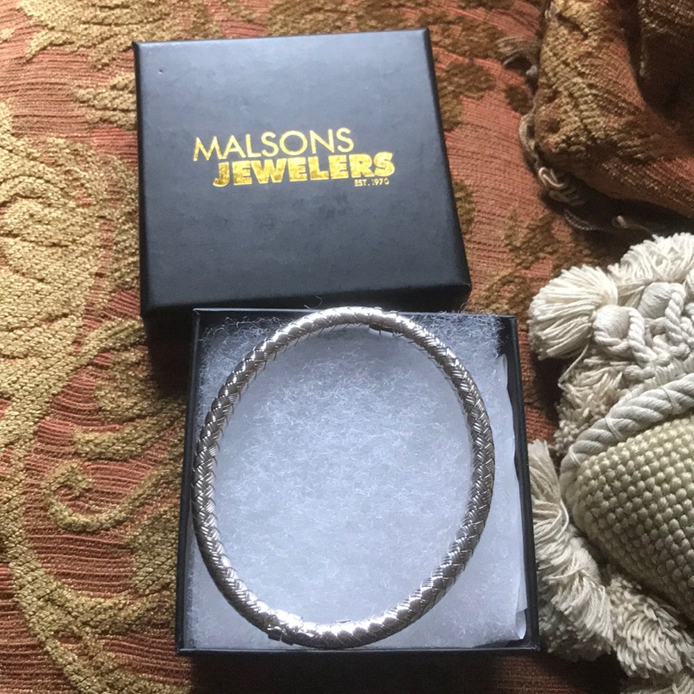 Sterling Silver Braided Bangle - image 1